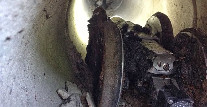 Inspección con cámara de televisión en Brunete